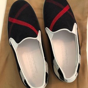 Burberry slip on sneakers! Navy blue, size 6!